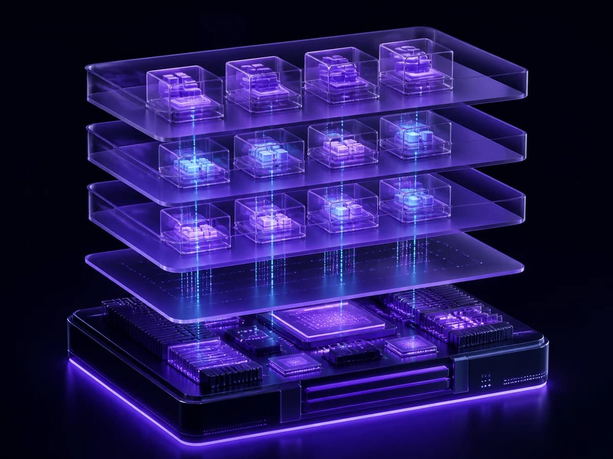 Capas de recursos virtualizados organizadas en un clúster.